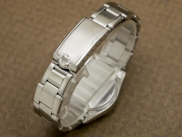 ロレックス ボーイズ オイスターデイト Ref.6466 ブラック ギョウシェ ダイヤル 3連 リベットブレス仕様 ROLEX OYSTERDATE [ 代行おまかせコース ]