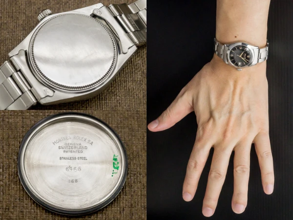ロレックス ボーイズ オイスターデイト Ref.6466 ブラック ギョウシェ ダイヤル 3連 リベットブレス仕様 ROLEX OYSTERDATE [ 代行おまかせコース ]