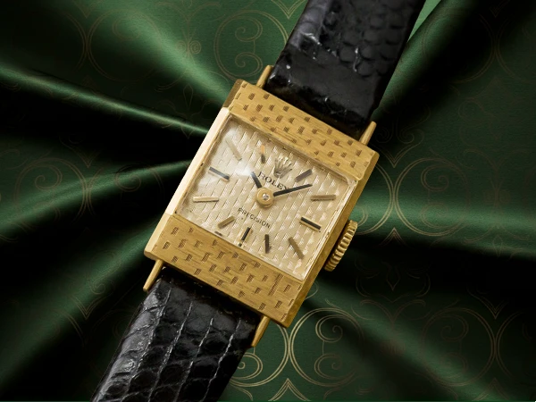 ロレックス レディース 18KYG 金無垢スクエアケース プレシジョン 可愛らしい手巻きモデル 重量11g ROLEX PRECISION [ 代行おまかせコース ]