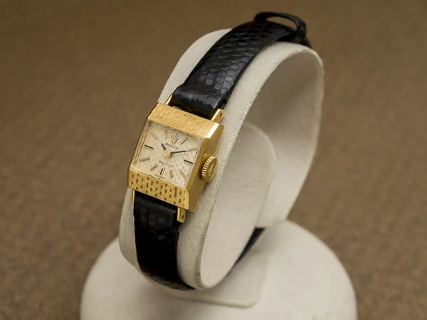 ロレックス レディース 18KYG 金無垢スクエアケース プレシジョン 可愛らしい手巻きモデル 重量11g ROLEX PRECISION [ 代行おまかせコース ]