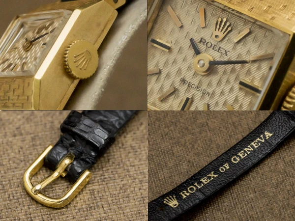 ロレックス レディース 18KYG 金無垢スクエアケース プレシジョン 可愛らしい手巻きモデル 重量11g ROLEX PRECISION [ 代行おまかせコース ]