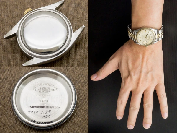 ロレックス オイスターパーペチュアル デイトジャスト Ref.6605 パウダーアイボリーダイヤル YG/SSコンビ メキシコ ジュビリーブレス仕様 ROLEX DATEJUST [ 代行おまかせコース ]