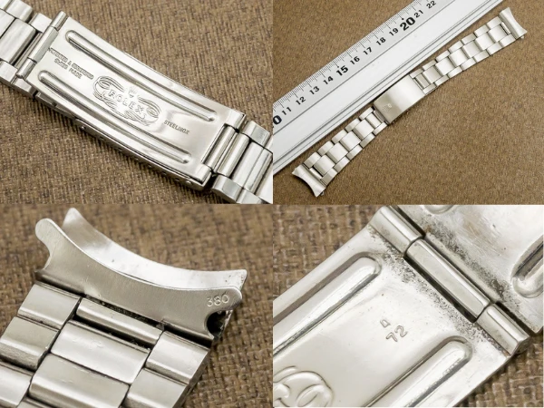 ロレックス 3連 巻き込みブレスレット Ref.7836 20mm SWISS MADE 12コマ ROLEX Bracelet [ 代行おまかせコース ]