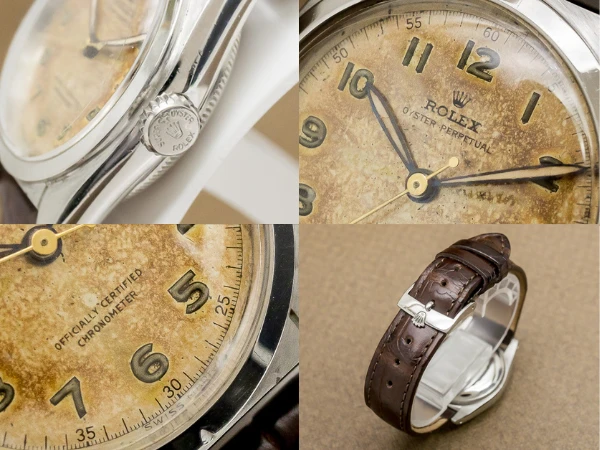 ロレックス バブルバック Ref.6050 エイジングダイヤル オールアラビア スーパーオイスターリューズ OH済み ROLEX Bubble-Back [ 代行おまかせコース ]