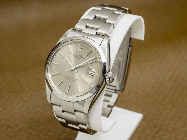 ロレックス オイスターパーペチュアルデイト Ref.1500 グレー シグマダイヤル 3連ハードブレス仕様 ROLEX OYSTER PERPETUAL DATE [ 代行おまかせコース ]