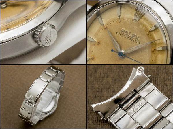 ロレックス セミバブルバック Ref.6332 トロピカルホワイトダイヤル アルファハンド リベットブレスレット仕様 購入店保証書付き ヴィンテージ ROLEX Semi-Bubbleback [ 代行おまかせコース ]