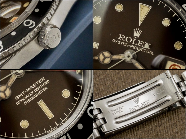 ロレックス GMTマスター ファーストモデル Ref.6542 ブラウンミラー ギルトダイヤル サークルライン メタルインサートベゼル USジュビリーブレス仕様 ROLEX ヴィンテージ [ 代行おまかせコース ]
