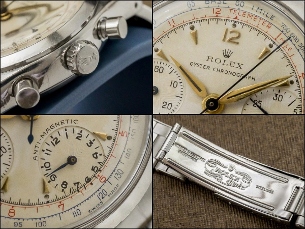ロレックス オイスター クロノグラフ 激レア プレデイトナ Ref.6234 アイボリーダイヤル 3連リベットブレス仕様 Vintage ROLEX [ 代行おまかせコース ]
