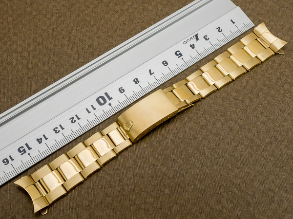 ロレックス 18KYG リベットブレス 12コマ 飛び出し王冠バックル 総重量50.6g 20mm仕様 ROLEX [代行おまかせコース]