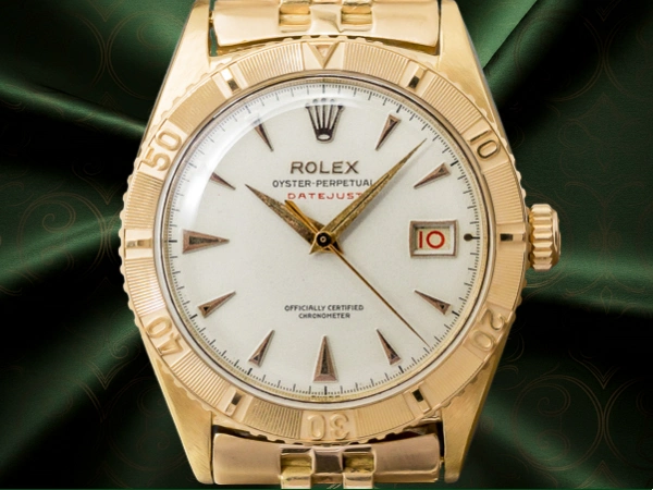 ロレックス オイスターパーペチュアル デイトジャスト サンダーバード 1st Ref.6309 18KPG 赤DATEJUST表記 18KPGジュビリーブレス仕様 総重量108g ヴィンテージ ROLEX [ 代行おまかせコース ]