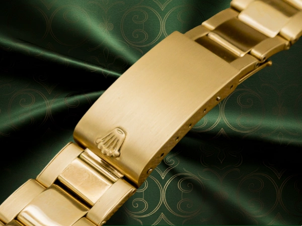 ロレックス 18KYG リベットブレス 12コマ 飛び出し王冠バックル 総重量50.7g 20mm仕様 ROLEX [代行おまかせコース]