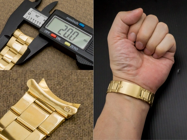 ロレックス 18KYG リベットブレス 12コマ 飛び出し王冠バックル 総重量50.7g 20mm仕様 ROLEX [代行おまかせコース]