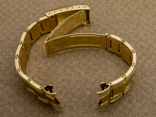 ロレックス 18KYG リベットブレス 12コマ 飛び出し王冠バックル 総重量50.7g 20mm仕様 ROLEX [代行おまかせコース]