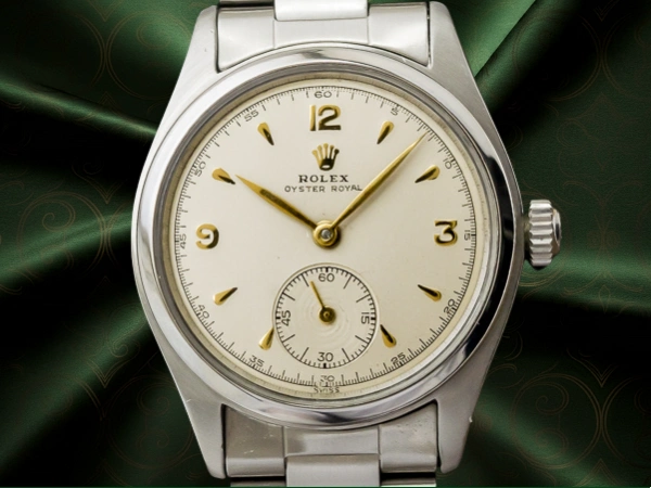 ロレックス オイスター ロイヤル Ref.6144 手巻き ボーイズ アイボリーダイヤル スモールセコンド 3連ハードブレス仕様 OH済 ROLEX OYSTER ROYAL [ 代行おまかせコース ]