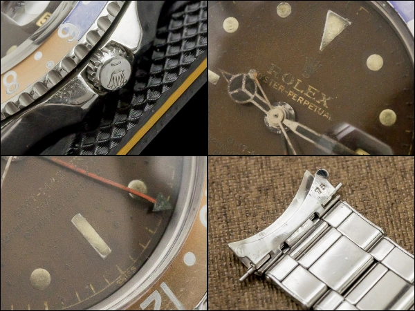 ロレックス GMT-MASTER Ref.1675 OCC ブラウン ミラーダイヤル PCGケース 赤青ベゼル ヴィンテージリベットブレスレット ROLEX [ 代行おまかせコース ]