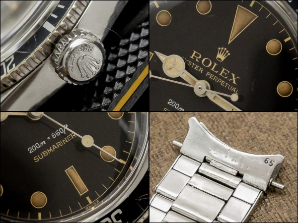 ロレックス 初期サブマリーナ 激レア Ref.6538 ジェームズ・ボンド モデル サークルミラー ギルトダイヤル ビッグクラウン エクステンション リベットブレス コレクターズ ピース [ 代行おまかせコース ]