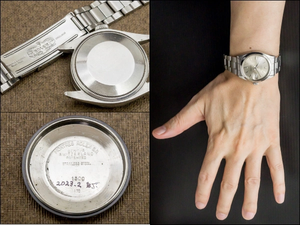 ロレックス オイスターパーペチュアルデイト Ref.1500 グレーダイヤル 3連巻き込みブレス仕様 ROLEX OYSTER PERPETUAL DATE [ 代行おまかせコース ]