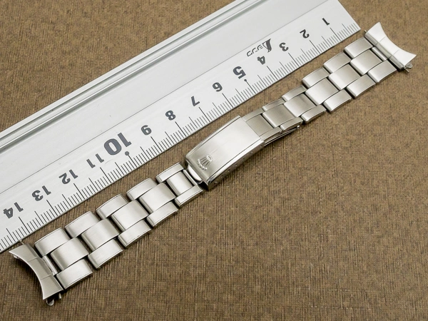 ロレックス 3連 リベットブレス 11コマ 王冠ステップバックル 19mm仕様 ROLEX [代行おまかせコース]