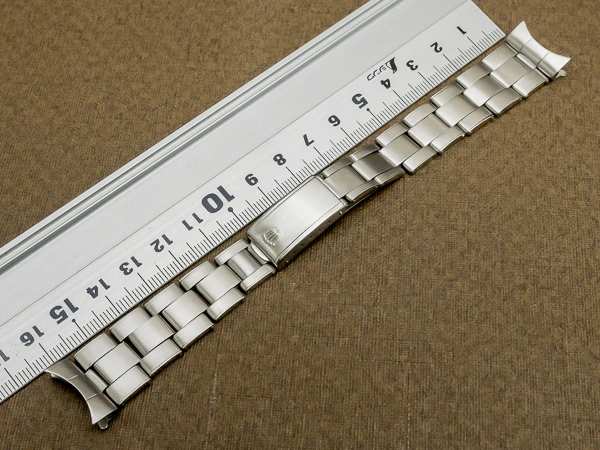 ロレックス 3連 リベットブレス 12コマ 王冠ステップバックル 19mm仕様 ROLEX [代行おまかせコース]