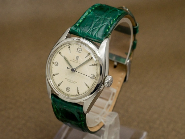 ロレックス オイスターパーペチュアル セミバブルバック Ref.6084 アイボリーダイヤル・サークルライン・リーフハンド ROLEX Oyster Perpetual Vintage [ 代行おまかせコース ]