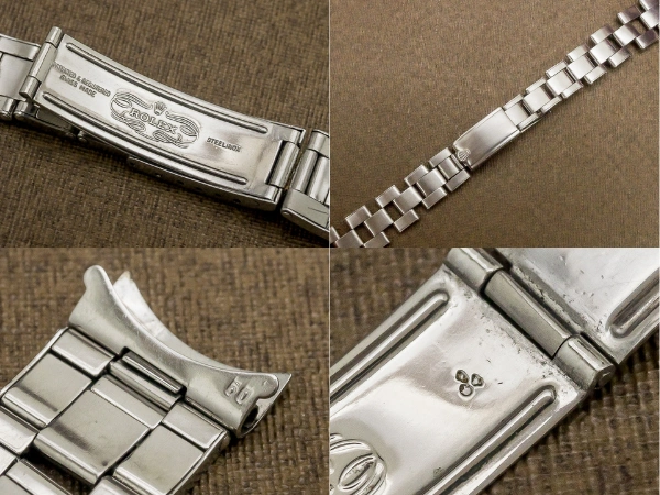 ロレックス エクスパンション リベットブレス SS 飛び出し王冠バックル 19mm仕様  ROLEX Rivet Bracelet Expansion [ 代行おまかせコース ]