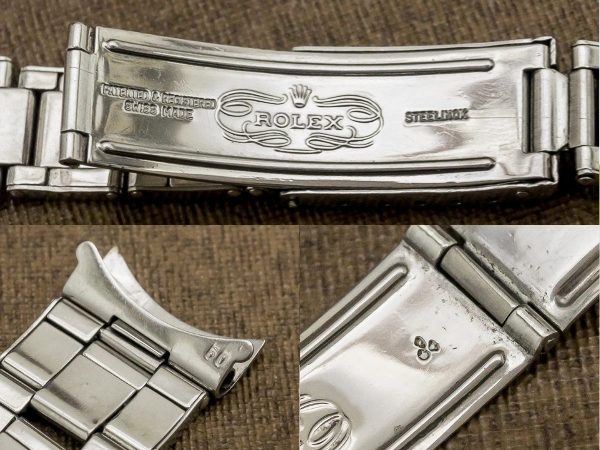 ロレックス 3連 リベットブレス 13コマ 飛び出し王冠バックル 19mm仕様 ROLEX [代行おまかせコース]