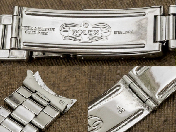 ロレックス 3連 リベットブレス 11コマ 飛び出し王冠バックル 19mm仕様 ROLEX [代行おまかせコース]