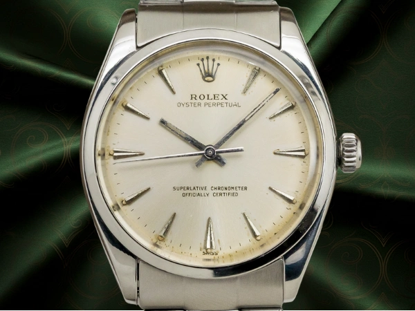 ロレックス オイスターパーペチュアル Ref.1002 クロノメーター ヴィンテージ ノンデイト クサビインデックス バーハンド エクスパンションリベットブレス仕様 ROLEX OYSTER PERPETUAL  [ 代行おまかせコース ]