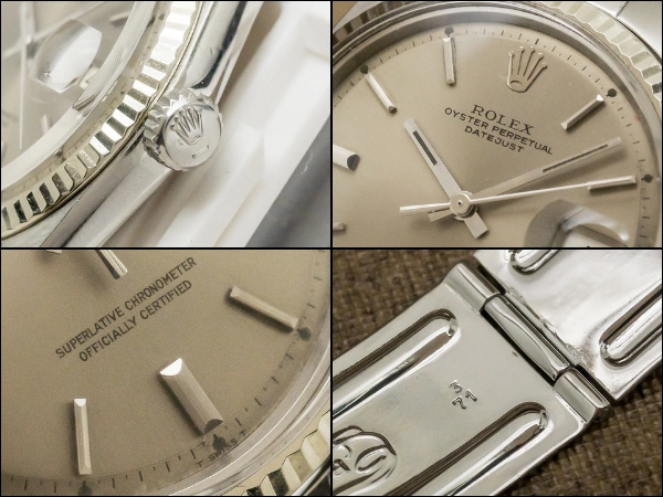 ロレックス デイトジャスト Ref.1601 18KWGフルーテッドベゼル グレーダイヤル  ジュビリーブレス仕様 ROLEX Datejust Vintage [ 代行おまかせコース ]