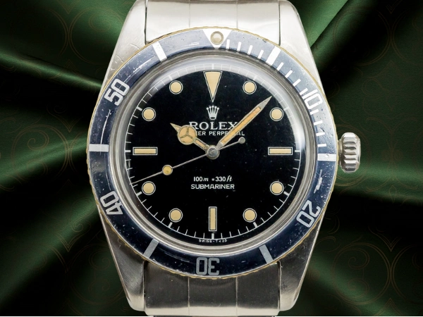 ロレックス サブマリーナ Ref.5508 ガードレス 1958年製造 スモールクラウン 100m=330ft USリベットブレス仕様 ROLEX Vintage SUBMARINER  [ 代行おまかせコース ]