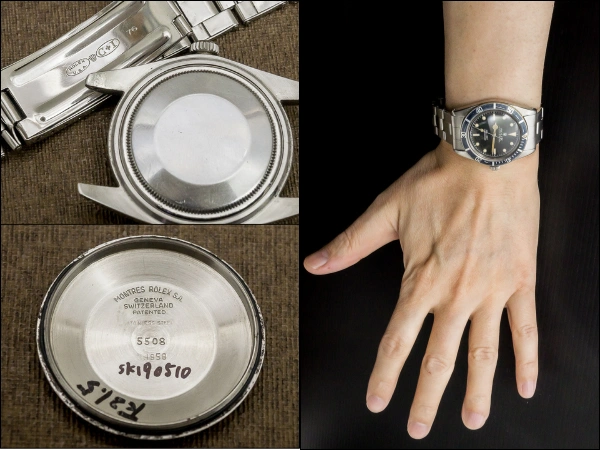 ロレックス サブマリーナ Ref.5508 ガードレス 1958年製造 スモールクラウン 100m=330ft USリベットブレス仕様 ROLEX Vintage SUBMARINER  [ 代行おまかせコース ]