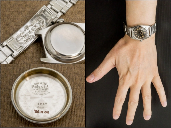 ロレックス バブルバック Ref.2940 ブラックミラーダイヤル リベットブレスレット仕様 OH済み ROLEX Bubble Back Vintage Black Mirror Dial  [ 代行おまかせコース ]