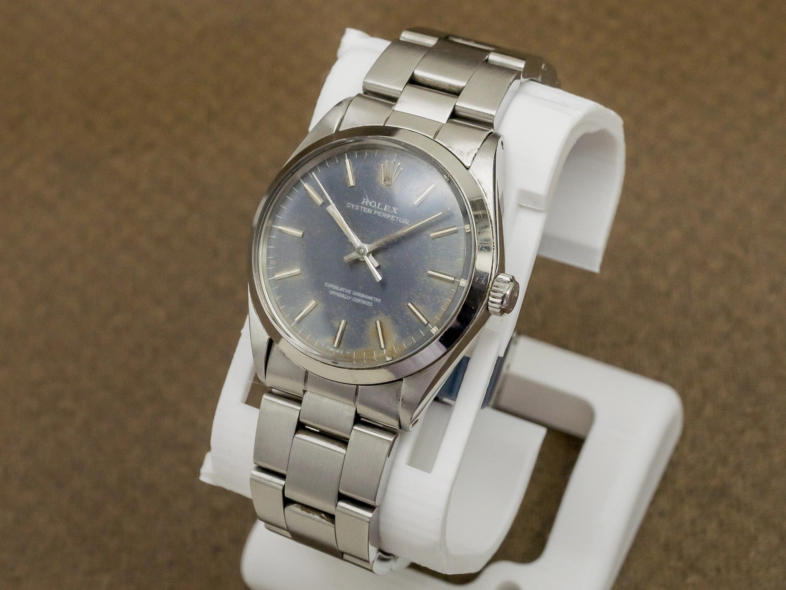 ロレックス オイスター パーペチュアル Ref.1002 ブルーダイヤル バーハンド ROLEX Oyster Perpetual Vintage  [ 代行おまかせコース ]