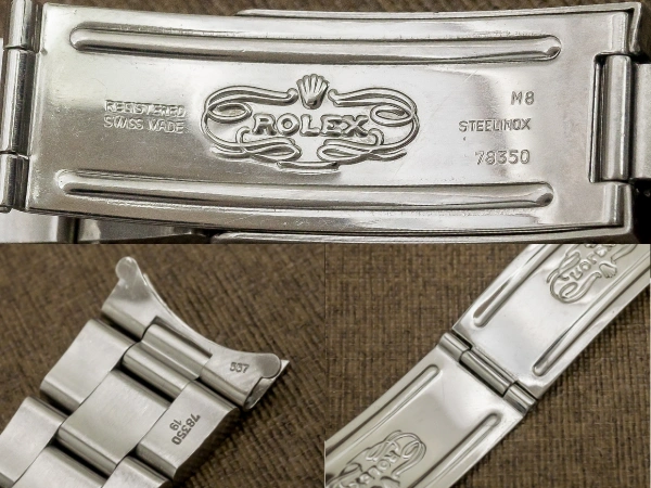 ロレックス 3連SSハードブレス Ref.78350-19 FF.557 19mm仕様 11コマ ROLEX [ 代行おまかせコース ]