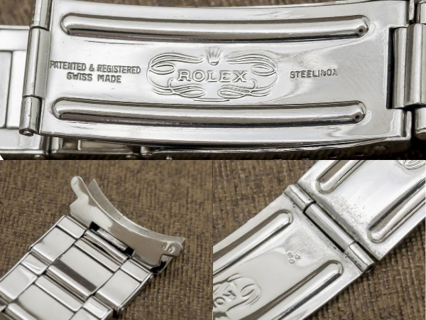 ロレックス 3連 リベットブレス Ref.7206 12コマ FF.80 王冠バックル 20mm仕様 美品 ヴィンテージ ROLEX [ 代行おまかせコース ]