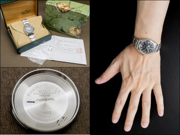 ロレックス ROLEX エクスプローラー ボーイズ Ref.5500 オートマチック ヴィンテージ メンズモデル 3連リベットブレス仕様 ヴィンテージBOX付き [ 代行おまかせコース ]