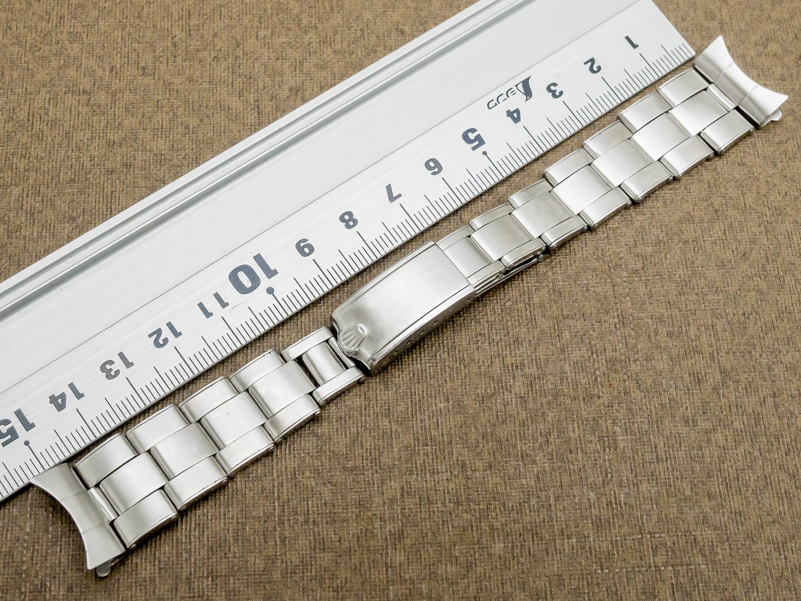 ロレックス DAYTONA用 エクスパンション リベットブレス Ref.6635相当 SS 飛び出し王冠バックル FF.71 19mm 1967年製 ROLEX Vintage Expansion Rivet Bracelet [代行おまかせコース]