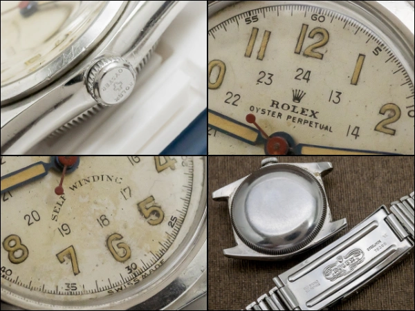 ロレックス バブルバック Ref.2940 1940年代 アラビア数字ダイヤル 赤秒針 バンブーブレスレット ROLEX OYSTER PERPETUAL Bubbleback [ 代行おまかせコース ]