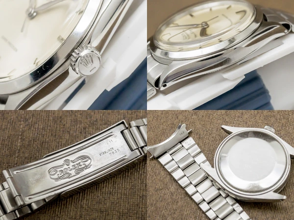 ロレックス エアキング Ref.5500 シルバーダイヤル SUPER PRECISION  アルファハンド 1953年製造 Cal.1530 巻き込みブレス仕様  [ 代行おまかせコース ]