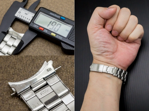 ロレックス リベットブレス Ref.7205 3連リベット 19mm FF.60 11コマ ROLEX Vintage Bracelet  [代行おまかせコース]