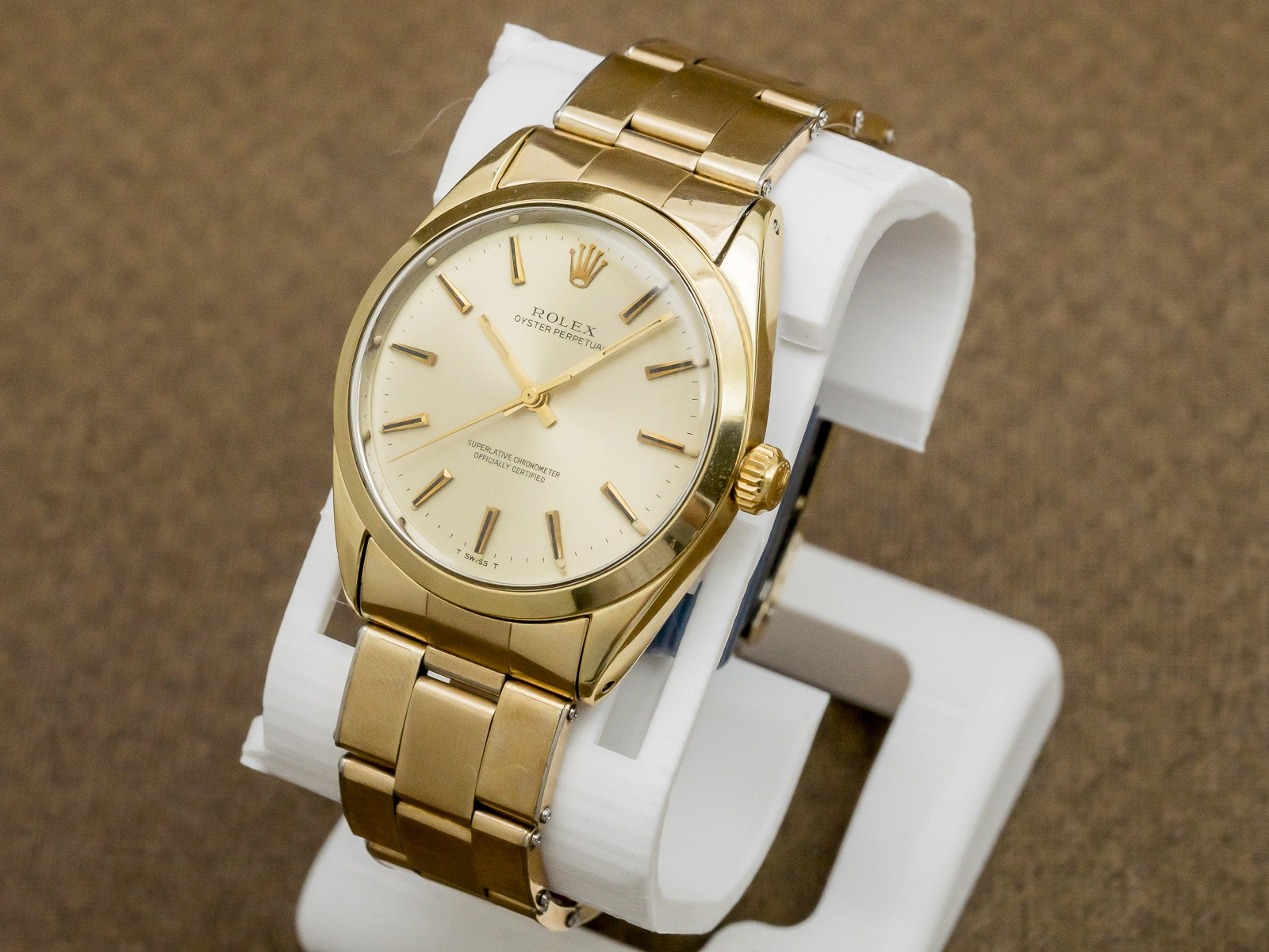 ロレックス オイスターパーペチュアル Ref.1024 YGFケース  3連USリベットブレス GF仕様 Cal.1570 ROLEX PERPETUAL [ 代行おまかせコース ]
