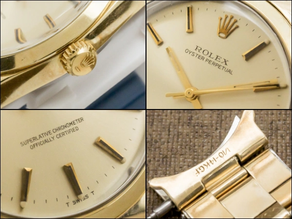ロレックス オイスターパーペチュアル Ref.1024 YGFケース  3連USリベットブレス GF仕様 Cal.1570 ROLEX PERPETUAL [ 代行おまかせコース ]