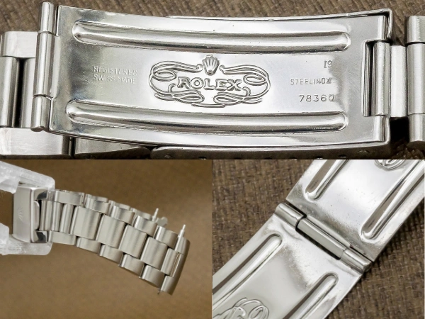 ロレックス 3連SSハードブレス Ref.78360 FF.558B 20mm仕様 12コマ ROLEX HARD BRACELET [ 代行おまかせコース ]