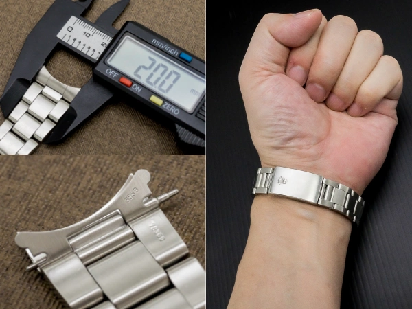 ロレックス 3連SSハードブレス Ref.78360 FF.558B 20mm仕様 12コマ ROLEX HARD BRACELET [ 代行おまかせコース ]