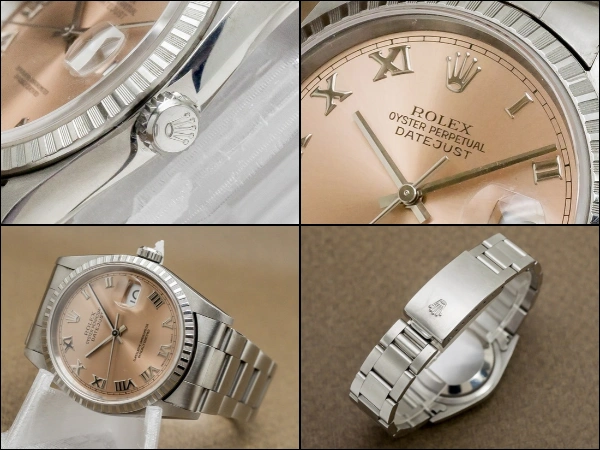 ロレックス オイスターパーペチュアル デイトジャスト ピンクダイヤル Ref.16220 ローマンインデックス ハードブレス仕様 ROLEX OYSTER PERPETUAL DATEJUST Pink Dial  [ 代行おまかせコース ]