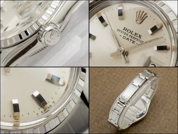 ロレックス レディース オイスターパーペチュアル デイト シルバーダイヤル エングレーブベゼル リベットブレス仕様 ROLEX PERPETUAL DATE  [ 代行おまかせコース ]