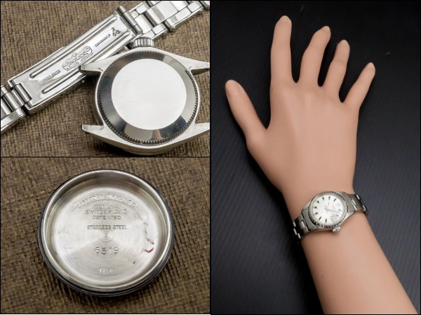 ロレックス レディース オイスターパーペチュアル デイト シルバーダイヤル エングレーブベゼル リベットブレス仕様 ROLEX PERPETUAL DATE  [ 代行おまかせコース ]