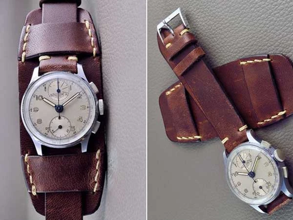 ホイヤー 1940年代 バルジュー77 縦目 クロノグラフ 手巻 40s HEUER Valjoux