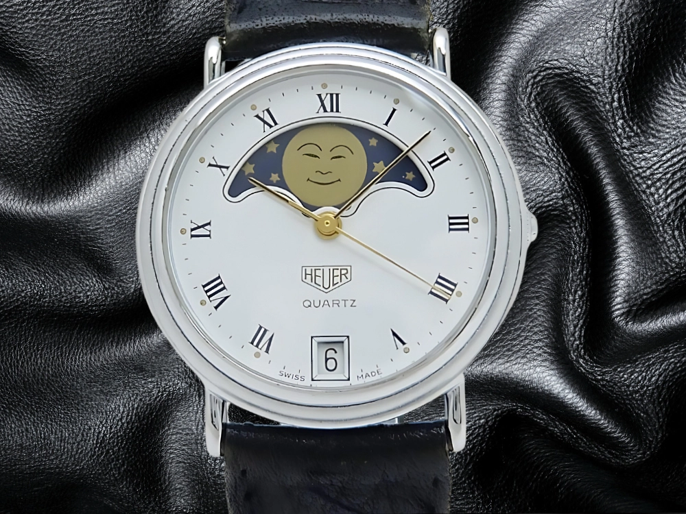 タグホイヤー ムーンフェイズ Ref.HL-100C SS ホワイトダイヤル ベルト尾錠仕様 クオーツ BOX付属 TAG HEUER MOON PHASE [代行おまかせコース]