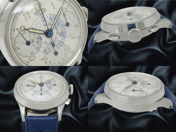 ホイヤー 3reg.クロノグラフ Ref.345 バルジュー71 SS ブルーマルチスケールダイヤル 手巻き HEUER Vintage Chronograph Valjoux71 [代行おまかせコース]